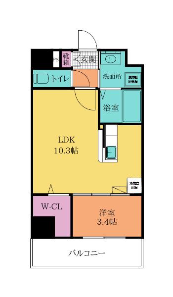 サンフォート小倉(1LDK/5階)の間取り写真