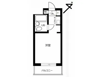 ユースフル祐天寺NO.2(ワンルーム/2階)の間取り写真