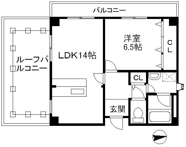 パレロイヤル西陣佐わらび(1LDK/2階)の間取り写真