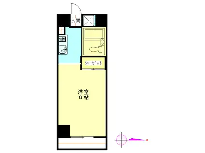 コティリードン(ワンルーム/5階)の間取り写真