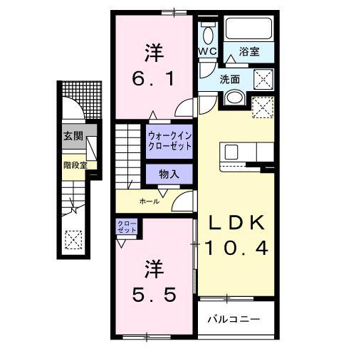 グランフェリーチェ(2LDK/2階)の間取り写真