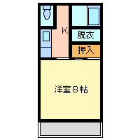サンライトハイツ(1K/1階)の間取り写真