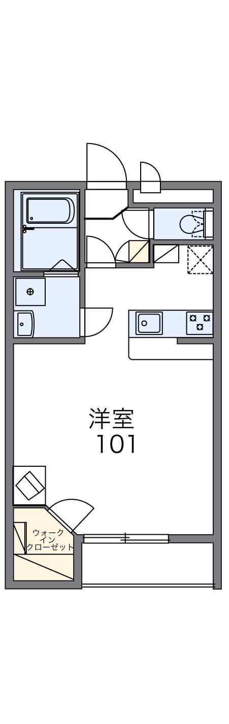 レオパレス揖保川I(1K/1階)の間取り写真