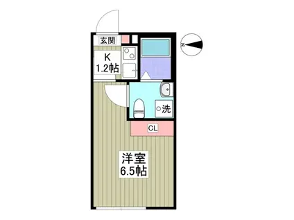CELESTE KOGANE(1K/2階)の間取り写真
