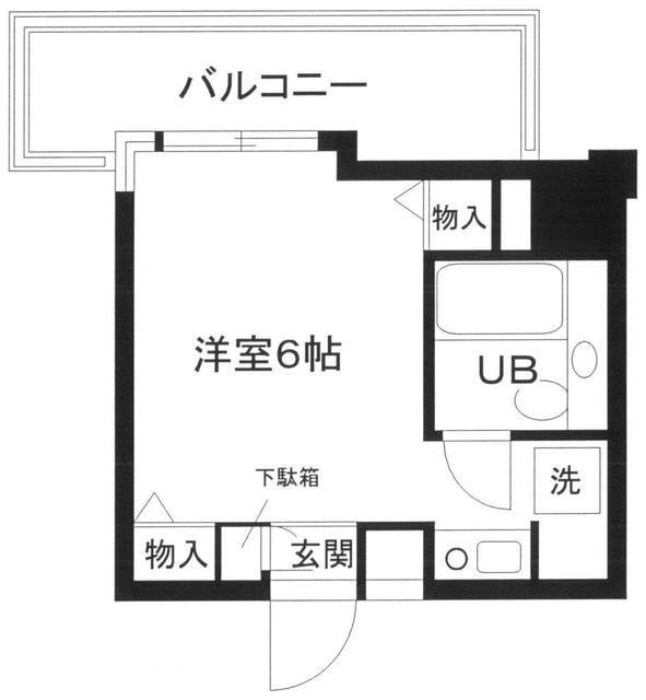 コスモプレイス亀戸II(ワンルーム/6階)の間取り写真