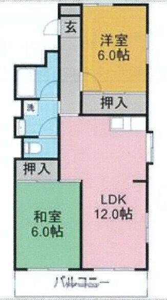 コーポモリ(2LDK/1階)の間取り写真