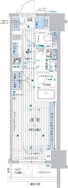ブライズ池袋(1K/11階)の間取り写真