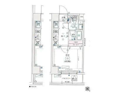 SS.アドヴァンス西川口(1K/9階)の間取り写真