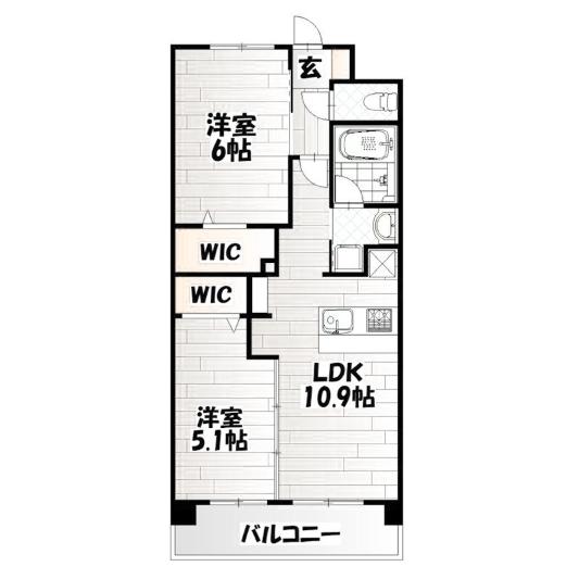 コンダクトレジデンスTOKURIKI(3LDK/2階)の間取り写真