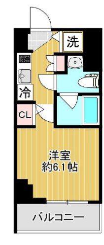 SHOKEN RESIDENCE新丸子II(1K/2階)の間取り写真