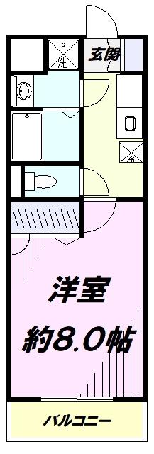 エル パライソ(1K/5階)の間取り写真