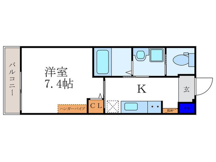 ドムール西院寿(1K/3階)の間取り写真