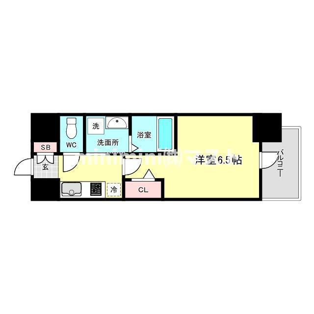 アドバンス難波南ワイズ(1K/10階)の間取り写真
