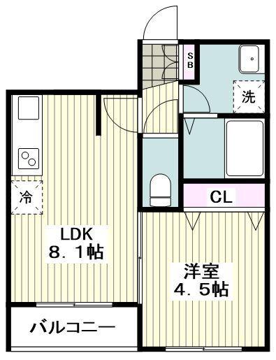 ソノリーテ(1LDK/2階)の間取り写真