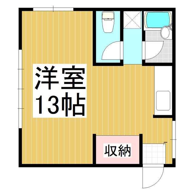 コーポ柏矢(ワンルーム/2階)の間取り写真