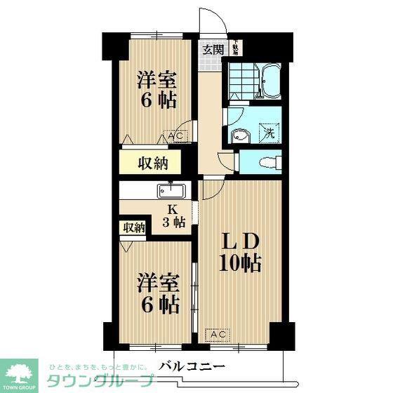 セントラルパレス(2LDK/3階)の間取り写真