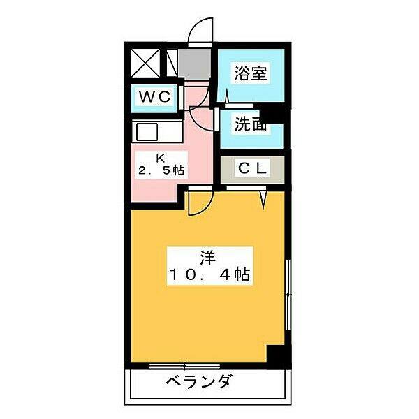 サクシードMTⅠ金山(1K/1階)の間取り写真