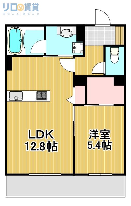 モンセル(1LDK/3階)の間取り写真