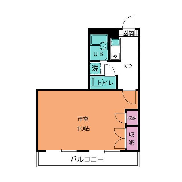 ベンデュールI(1K/1階)の間取り写真