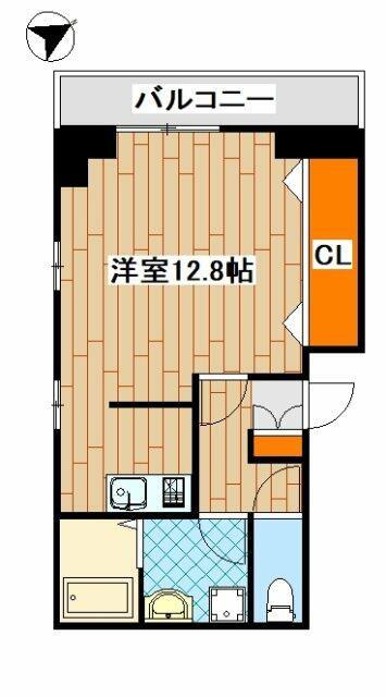 一石屋ビル(ワンルーム/4階)の間取り写真
