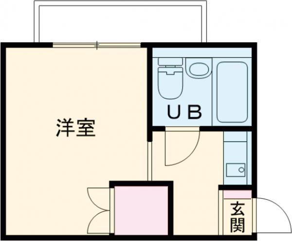 メタリックヴィラ(1K/4階)の間取り写真