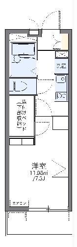 レオパレスWISTERIA(1K/2階)の間取り写真