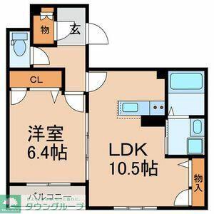 PRENDRE プランドール(1LDK/2階)の間取り写真