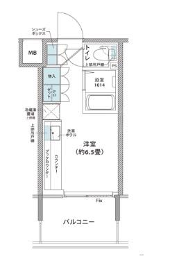 コムレジ赤羽 学生棟(ワンルーム/5階)の間取り写真