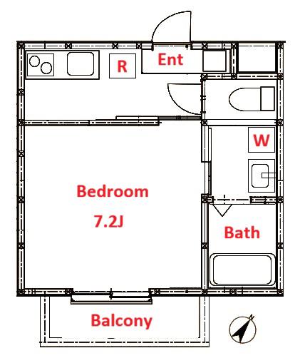 MAISON BRILLIO(1K/2階)の間取り写真