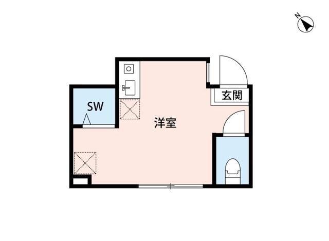 メイト上板橋(ワンルーム/1階)の間取り写真