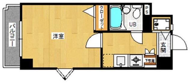 メゾンド・プロスペール(1K/4階)の間取り写真