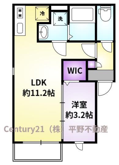 PENTAS久留米(1LDK/3階)の間取り写真