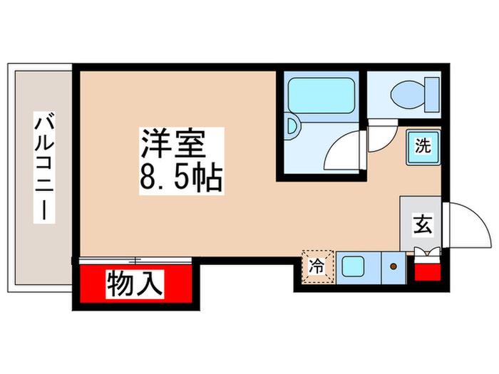 スターハイム日野(ワンルーム/3階)の間取り写真