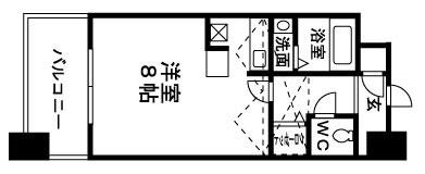 NO62 TOWERS AVANTGARE博多(1K/3階)の間取り写真