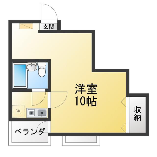 日興マンション(1K/2階)の間取り写真