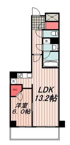 パークアクシス豊洲(1LDK/20階)の間取り写真
