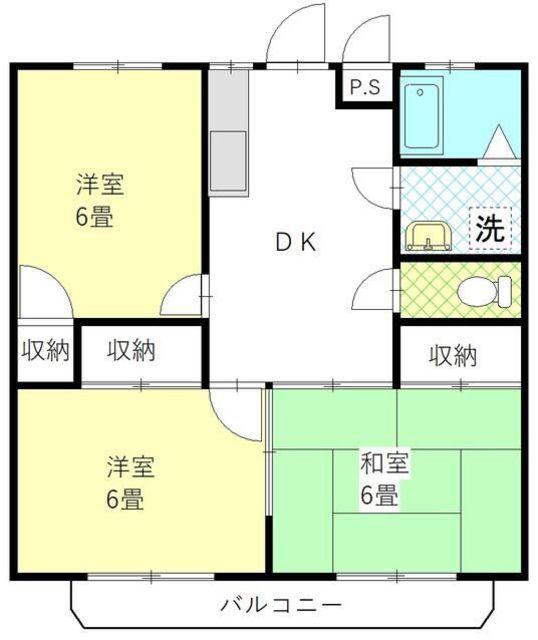 レスポワール大和田(3DK/3階)の間取り写真