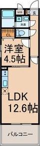 PREMIERE(1LDK/4階)の間取り写真