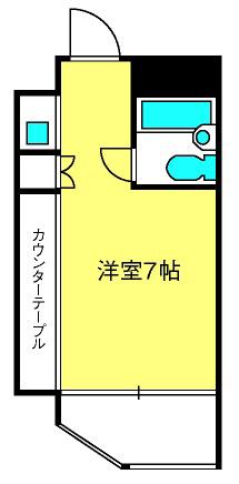 リバティー大宮(ワンルーム/2階)の間取り写真