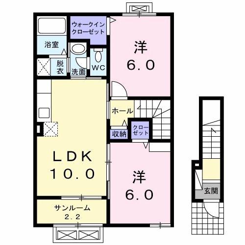 ブリーズ(2LDK/2階)の間取り写真