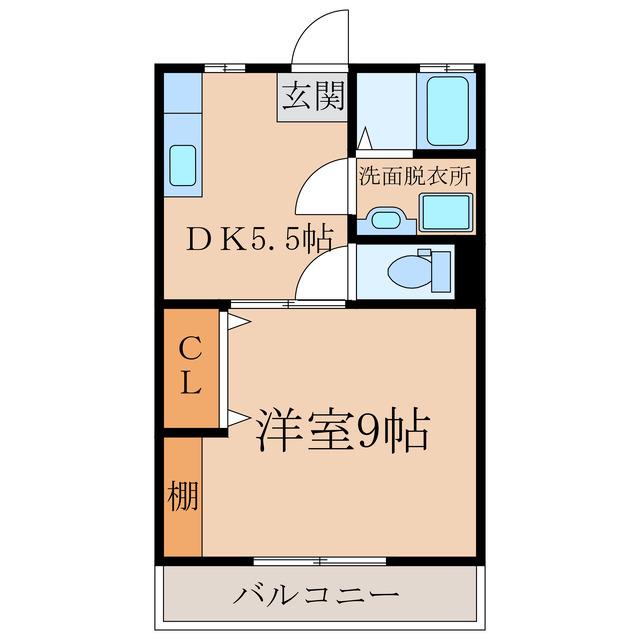 D-HOUSEI(1DK/1階)の間取り写真