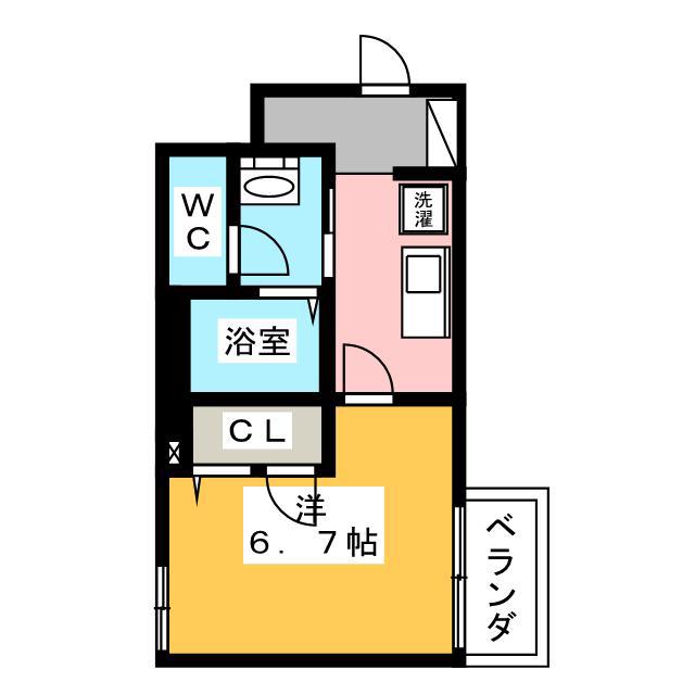 カーサ浮間(1K/2階)の間取り写真