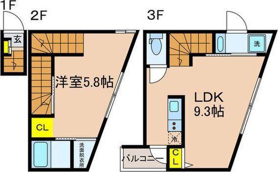 ELAN MEJIRO(1LDK/2階)の間取り写真