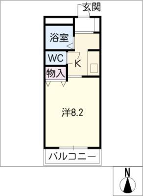 リトル黒川(1K/1階)の間取り写真