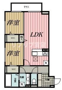 D-ROOM末広I(2LDK/1階)の間取り写真