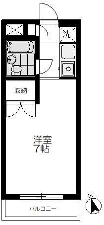 ウィステリ久が原(ワンルーム/2階)の間取り写真