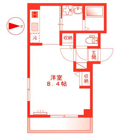 コンフォート本牧(1K/4階)の間取り写真