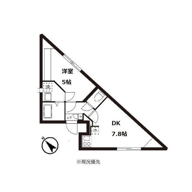 アズ東池袋レジデンス(1DK/1階)の間取り写真