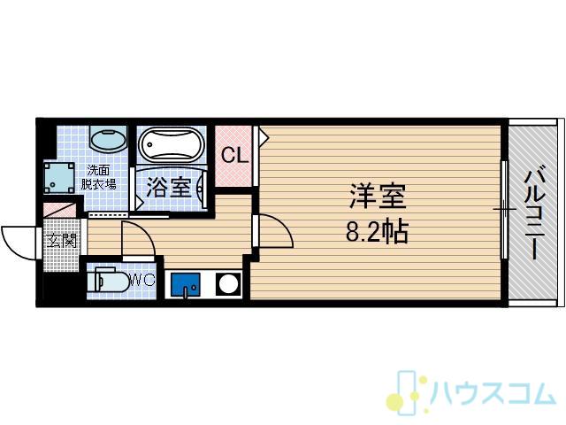 SATSUMA-7(1K/3階)の間取り写真