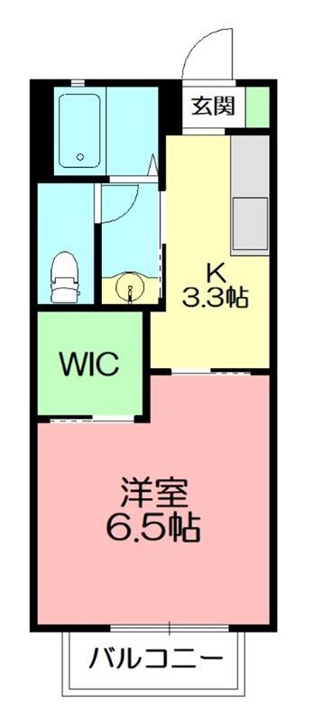 GRAND SOLEIL II(1K/2階)の間取り写真
